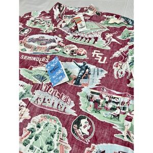 Reyn Spooner‎ Shirt Mens Florida State Seminoles Hawaiian 2XL Scenic Button-Down